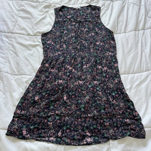 William Rast Dresses & Skirts - William Rast Blue Devondra Peasant A-line Dress Womens Floral Sleeveless